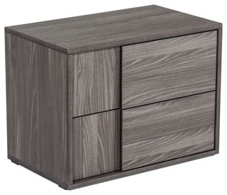 Nova Domus Asus Italian Modern Elm Grey Nightstand