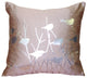 Pillow Decor - Metallic Birds Throw Pillow, Dusty Rose