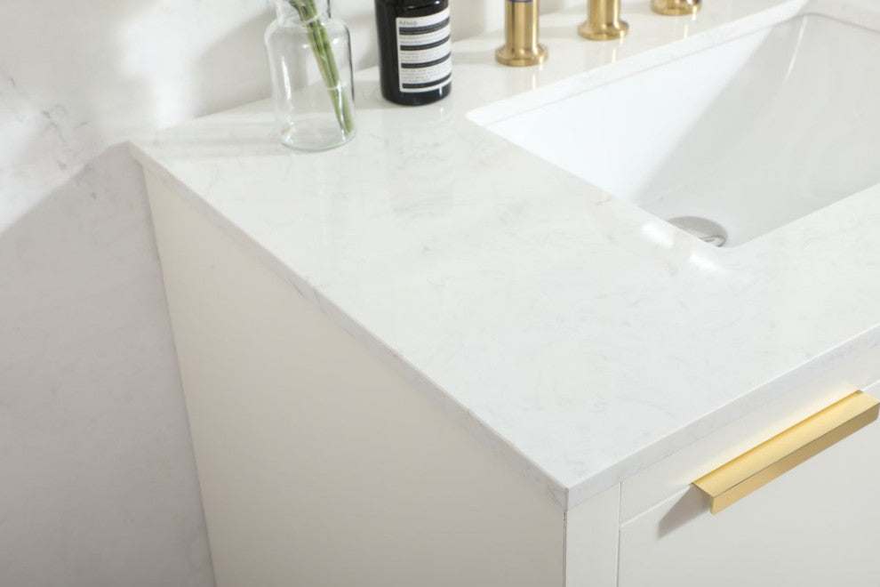 Bethany Single Bathroom Vanity, White, 36"