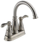 Delta 25984LF-BN-ECO Porter Two Handle Lavatory Faucet, Brushed Nickel, 4"