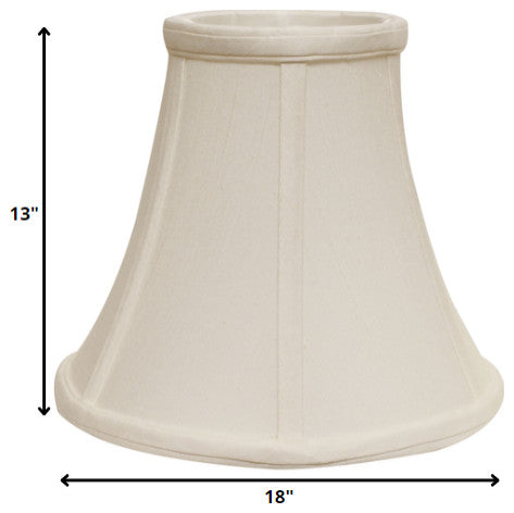 18" White Premium Bell Monay Shantung Lampshade