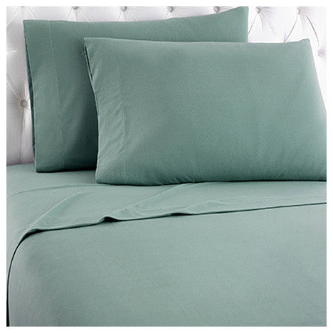 Micro Flannel Sheet Set, Spruce, Twin