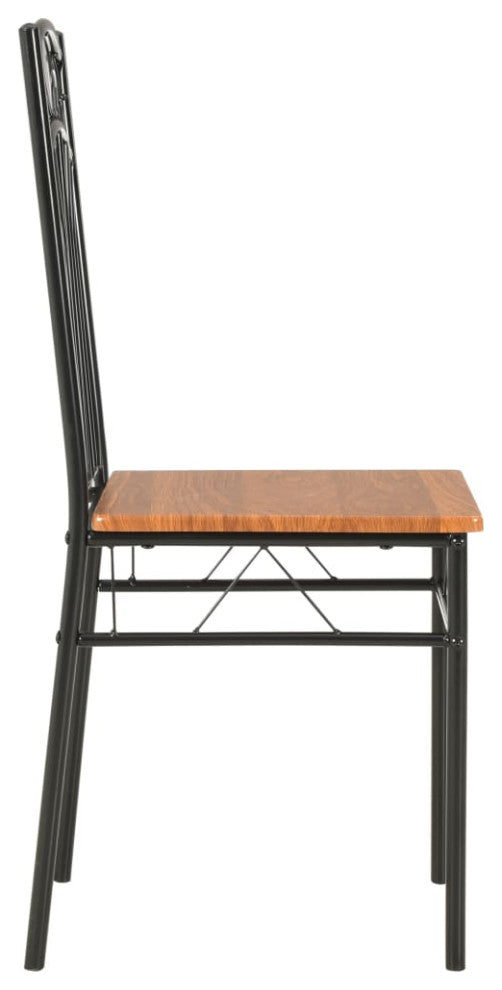 vidaXL Dining Chairs 6 pcs Brown MDF