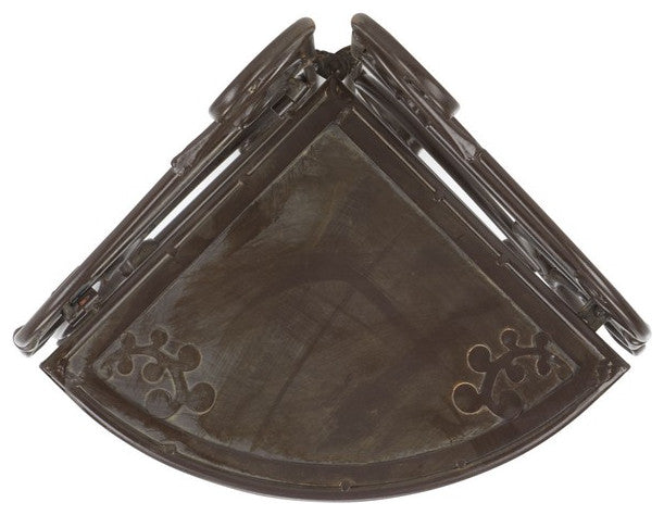 Safavieh Turuca 4 Tier Corner Shelf, Rustic Brown