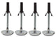 Nylon Base 5.8" Adjustable Height Threaded Bed Frame Riser Glides, Set of 4
