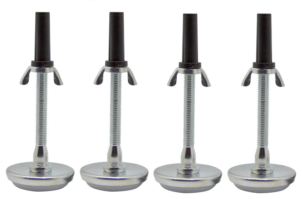 Nylon Base 5.8" Adjustable Height Threaded Bed Frame Riser Glides, Set of 4