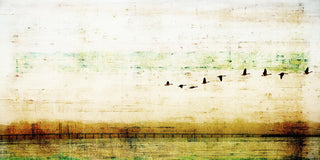 "Birds Flying" Fine Art Canvas Print, 45"x22.5"