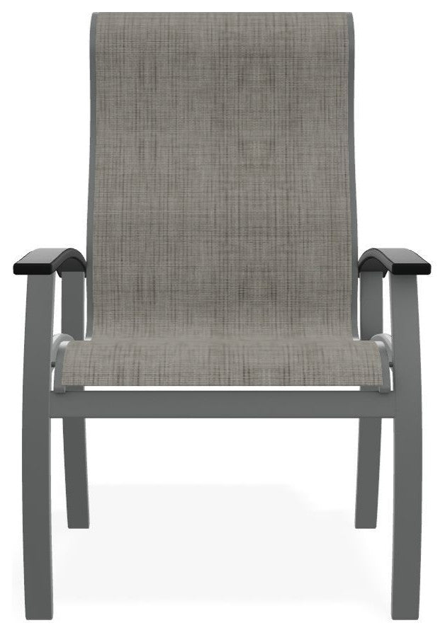 Belle Isle Sling Outdoor Dining Chair, Smoke/Graphite