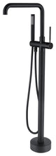 Floor Mounted Single Handle Bathtub Faucet, Handheld Shower, Matt Black