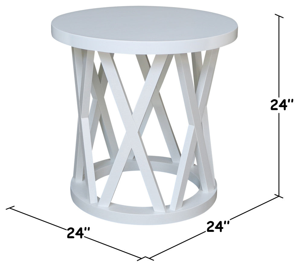 Round Ceylon End Table