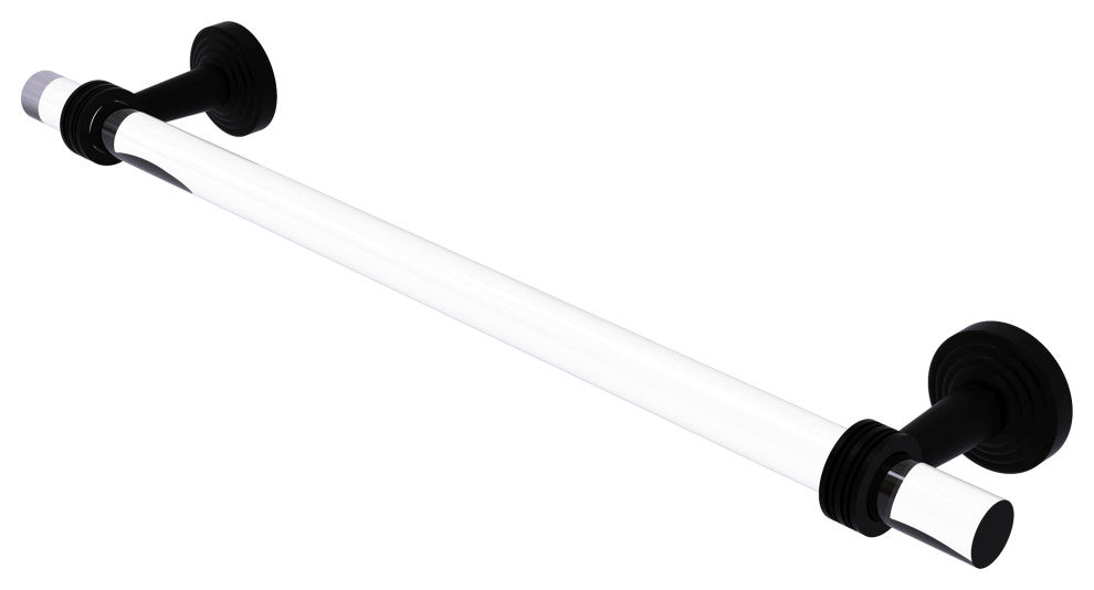 Pacific Beach 36" Towel Bar with Dotted Accents, Matte Black