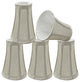 30245-5 Small Bell  Chandelier Clip On Lamp Shade Silver-Gray 2 1/2"x4"x5"