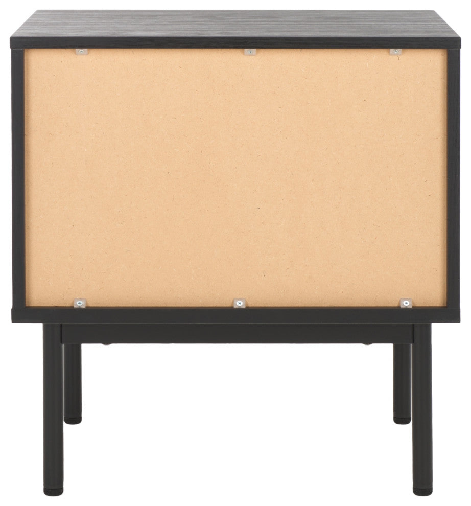 Safavieh Axelle 2 Drawer Nightstand, Black