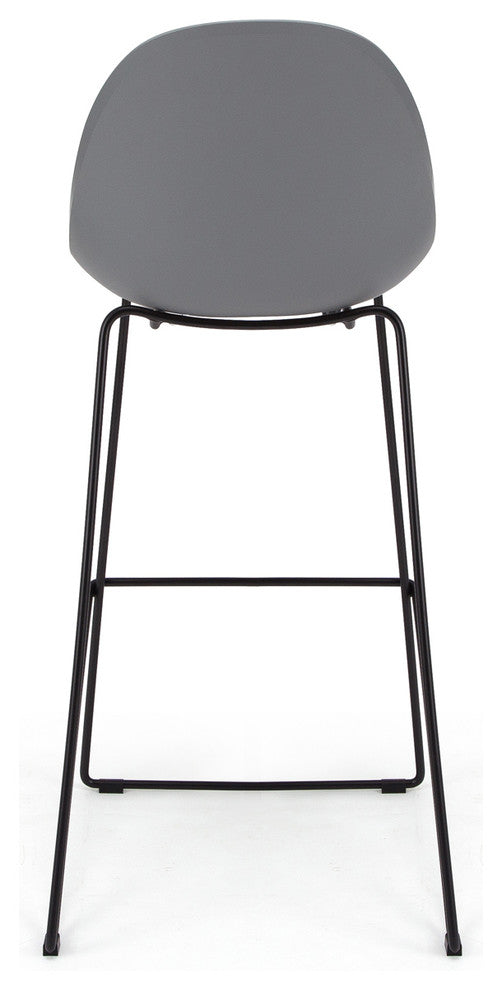 Seline Series ModernAccent Kitchen/Bar CounterStool w Black Steel Legs(Set of 2)