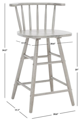 Safavieh Jay Wood Counter Stool, Grey