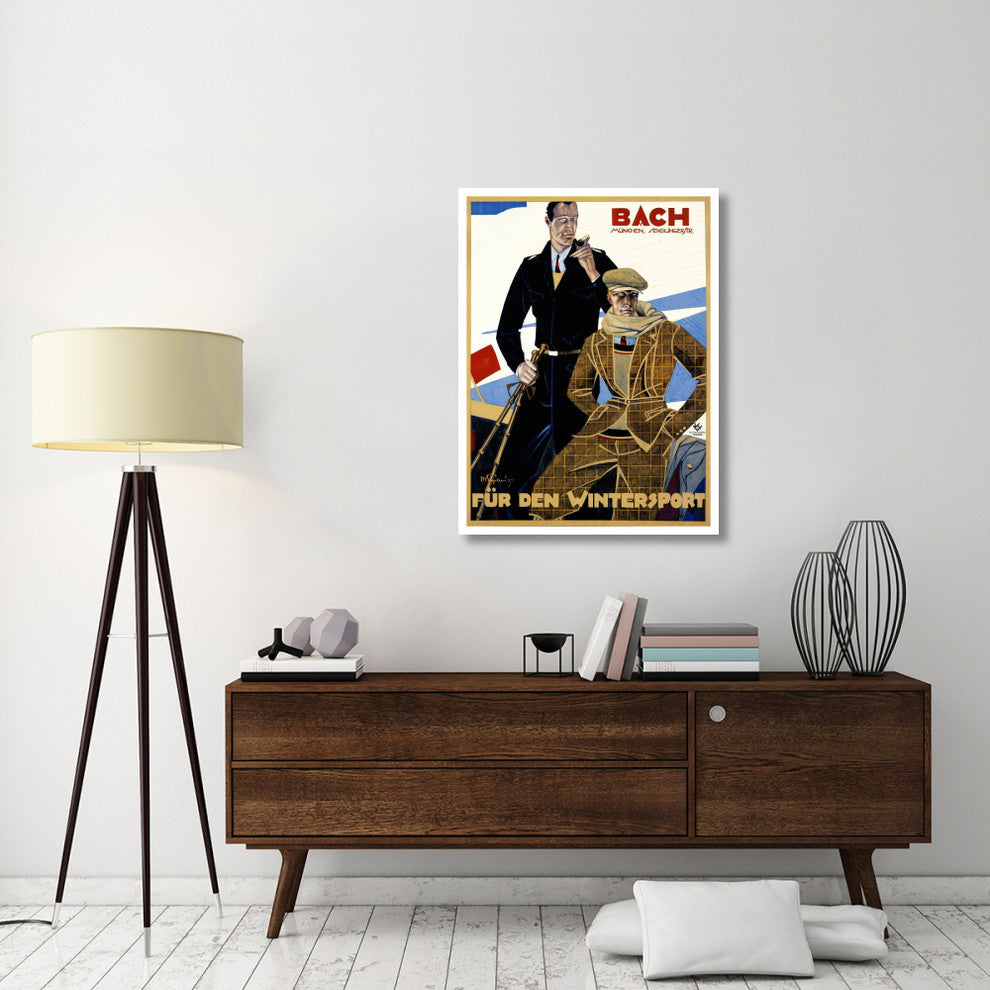 "Bach / Fï¿½r den Wintersport" Paper Print by Julius Ussy Engelhard, 32"x42"