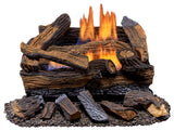 Duluth Forge Ventless Dual Fuel Gas Log Set, 18" 30,000 BTU, Remote