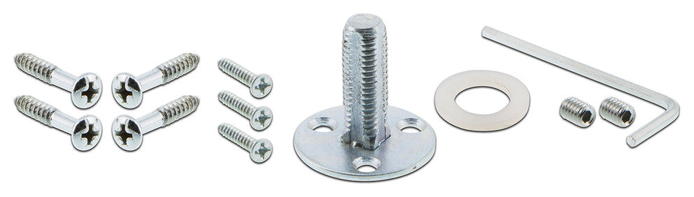New York Plate Single Dummy Waldorf White Milk Glass Knob, Bright Chrome