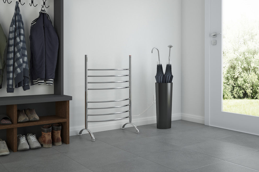 Ancona Imperia 3-in-1 8-Bar Polished Towel Warmer With On-Board Timer