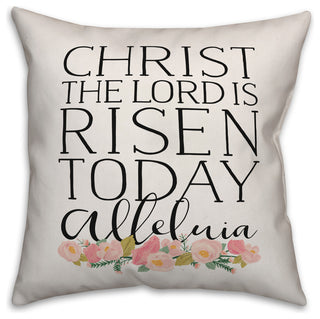 Christ the Lord is Risen 16x16 Throw Pillow Cover