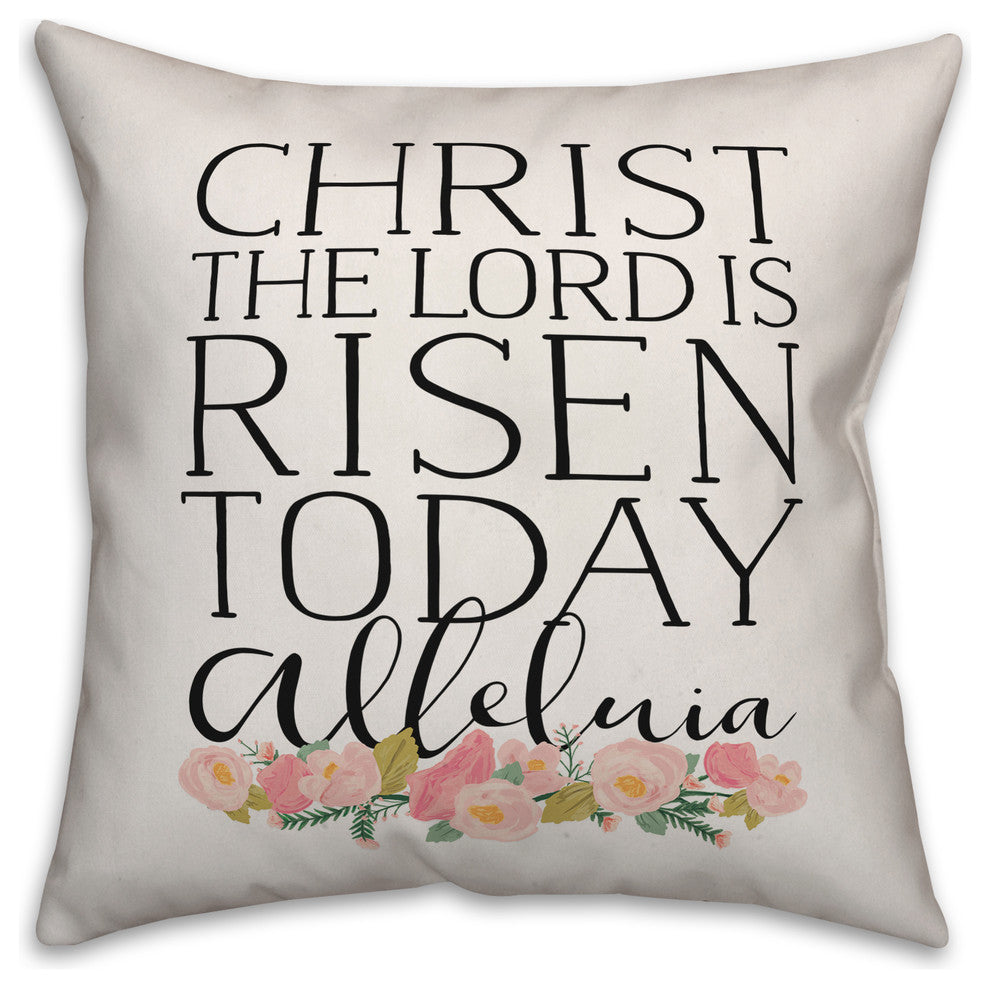 Christ the Lord is Risen 16x16 Throw Pillow Cover
