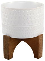 7" Pharaoh Ceramic Planter On Stand