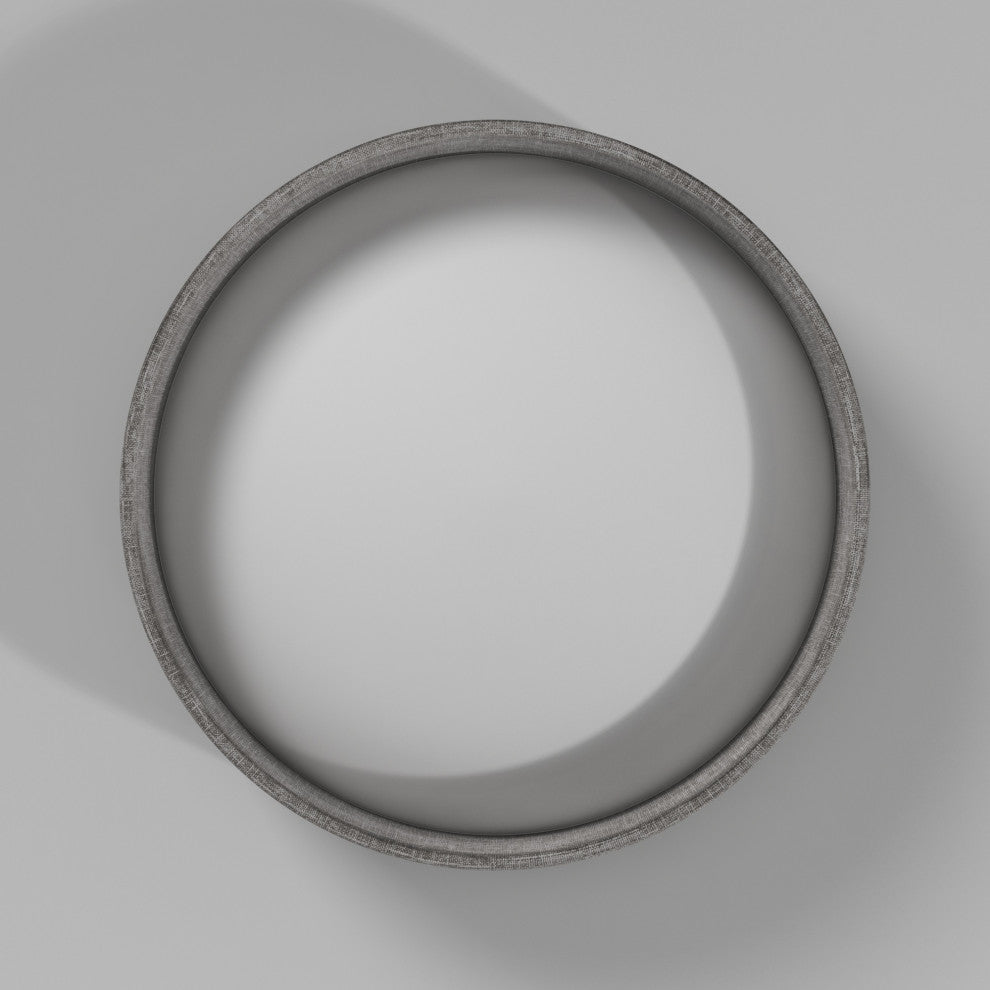 LED Flush Mount, Satin Chrome Finish, Grey Shade, CFLD-1522-2423