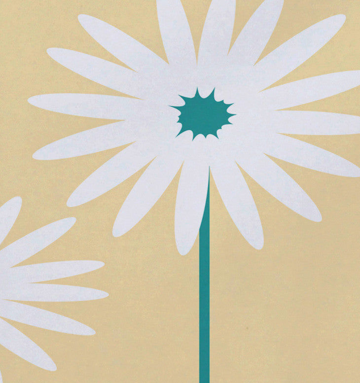 Daisy May Floral Print Placement, Soft Yellow, Set of 4