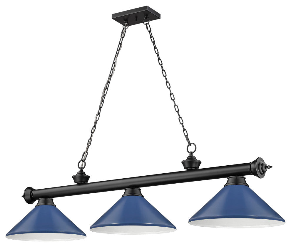 Zlite 2306-3MB-MNB 3-Light Billiard, Navy Blue
