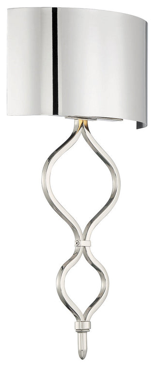 Como 1-Light Polished Nickel Sconce