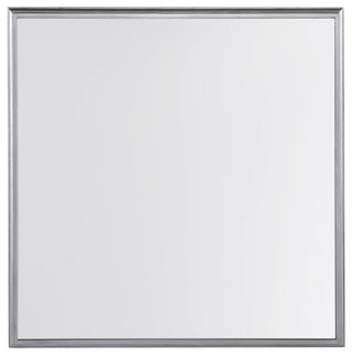 29" Silver Mirrored Glass Square Coffee Table