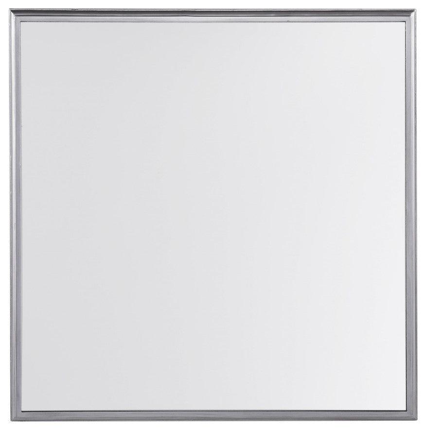 29" Silver Mirrored Glass Square Coffee Table
