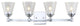 Marion Hurricane Metal, Glass Vanity Light, Chrome, 4-Light