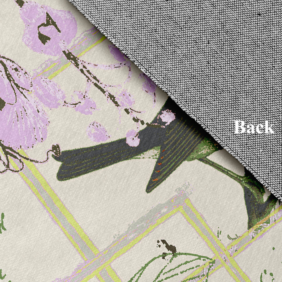 Singing Bird Spring Chenille Rug, Lilac, 5' Round