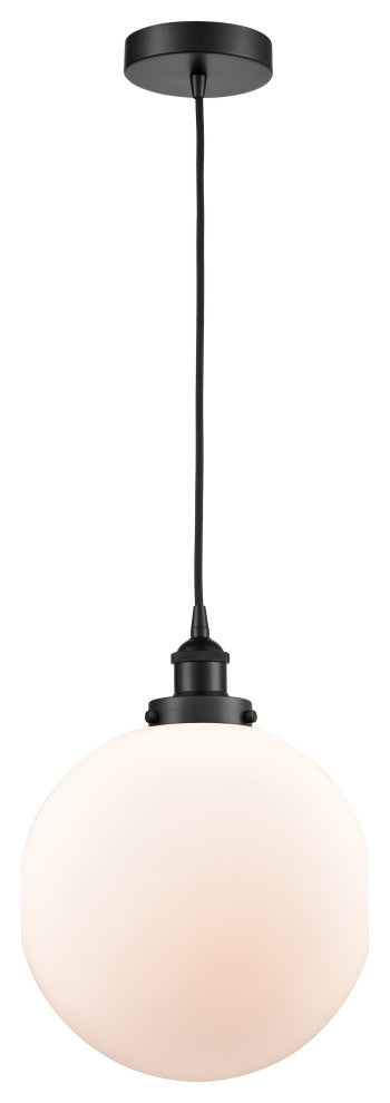 Innovations 616-1PH-BK-G201-12-LED 1-Light Mini Pendant, Matte Black
