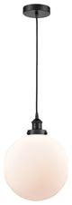 Innovations 616-1PH-BK-G201-12-LED 1-Light Mini Pendant, Matte Black