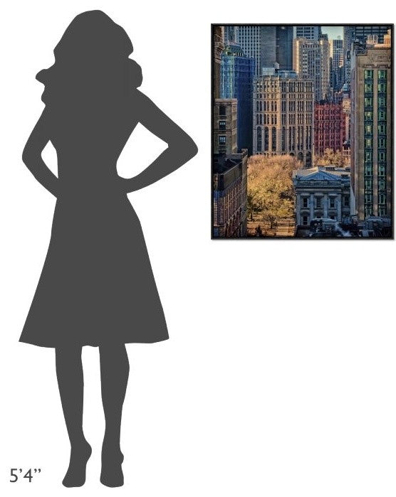 "City Life" Framed Canvas Giclee by Liyun Yu, 26x31"