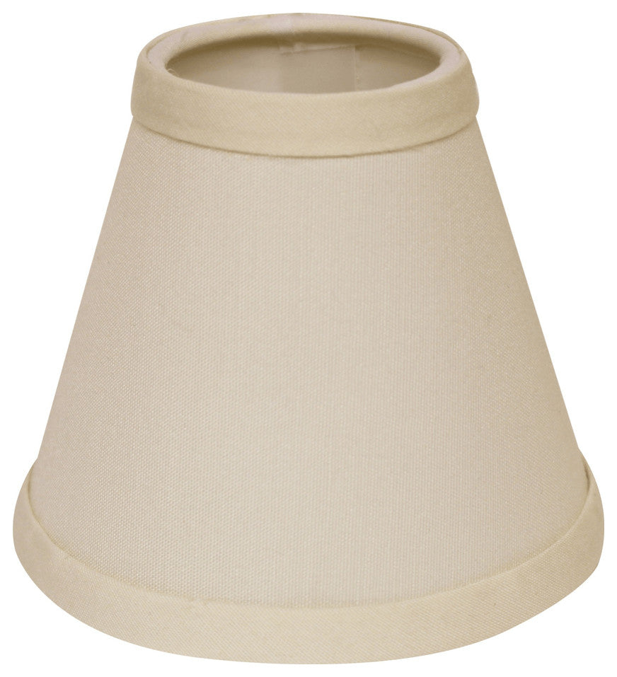 5" Ivory Set of 6 Chandelier No Slub Lampshades