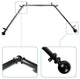 Arman Bay Window Curtain Rod, 20"-36", 38"-72", Black