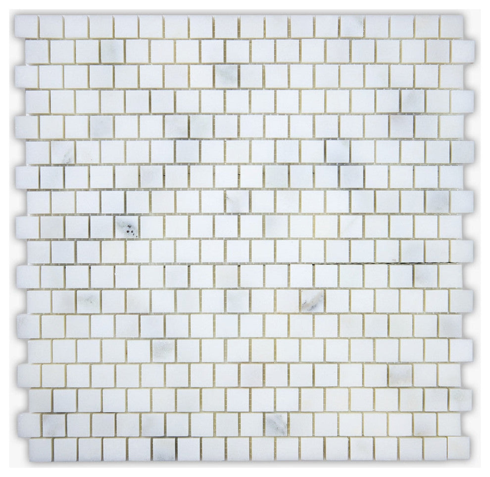 Calacatta Polished 5/8x5/8 Marble Mosaic