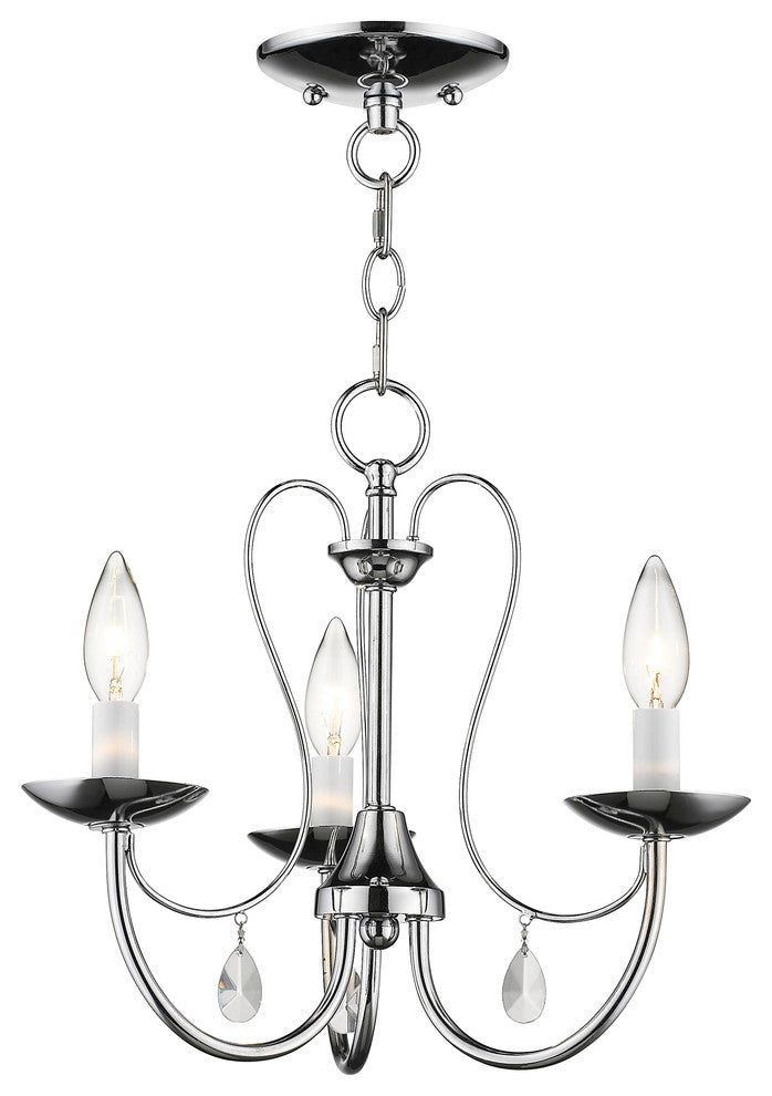 Mirabella 3-Light Chandelier, Polished Chrome