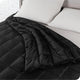 Weighted Blanket, Minky Fleece Black, 80"x87", 25lb