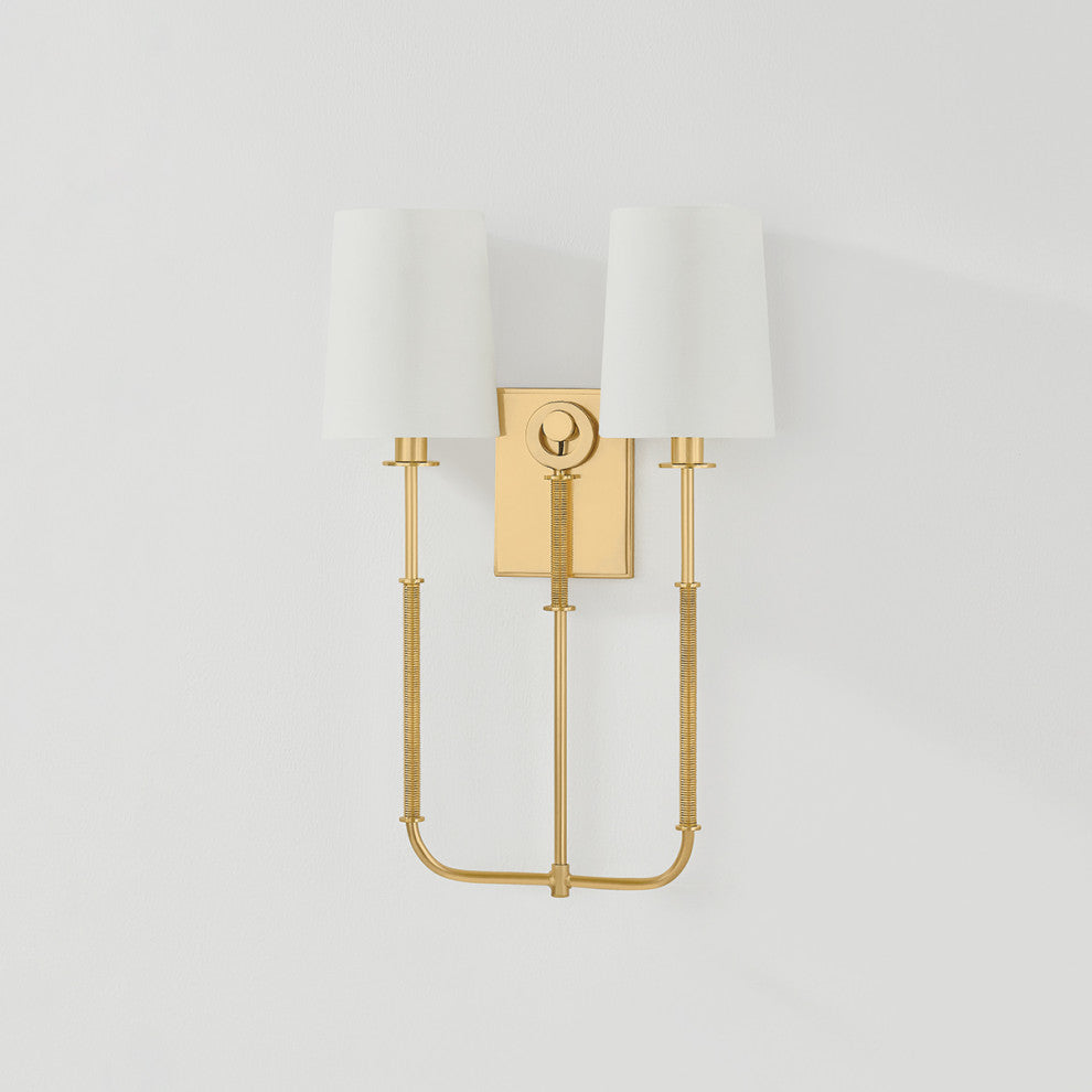 Hudson Valley Lighting Glenmont Wall Sconce, Aged Brass