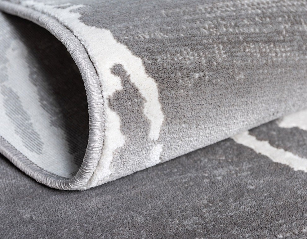 Contemporary Heights 8' Round Oyster Area Rug