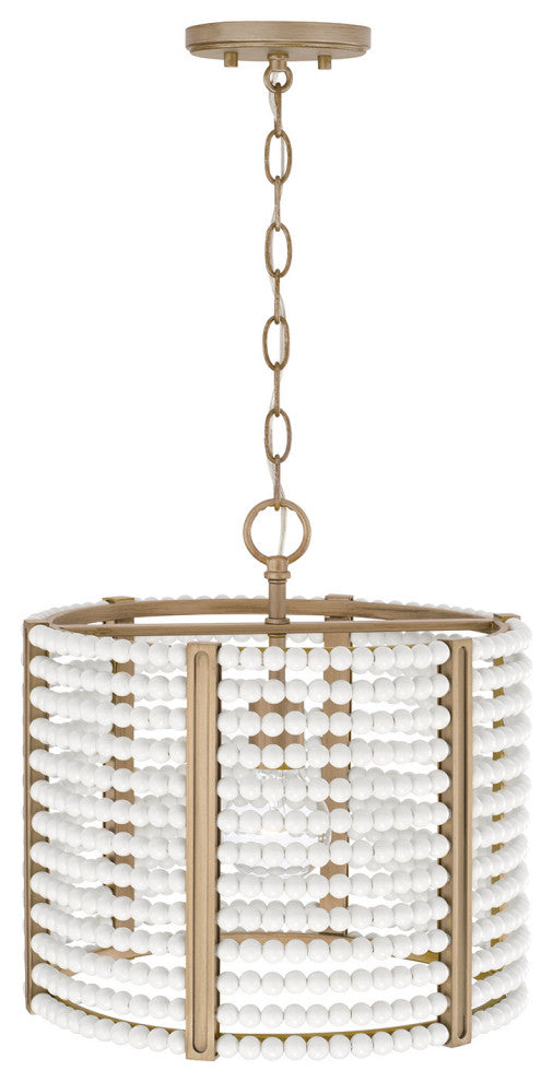 Capital Lighting 247111 Brynn 14"W Semi-Flush Drum Ceiling - Aged Brass Painted