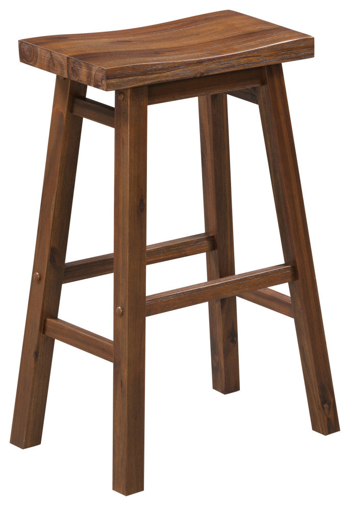 Sonoma Saddle Seat Bar Stool, Chestnut Wire-Brush, Single