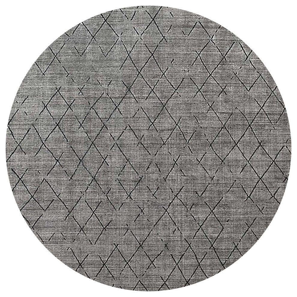 Ahgly Company Indoor Round Mid-Century Modern Area Rugs, 3' Round