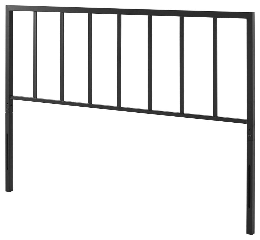 Headboard, King Size, Metal Steel, Black, Modern Contemporary, Bedroom Master