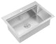 Ancona Dual Mount 28" Single Bowl Kitchen Sink, Stainless Steel w/ Accessories