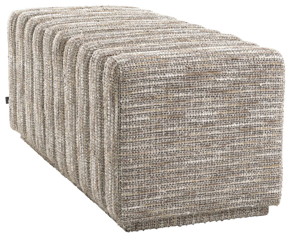 Deep Channel Stitched Bench | Eichholtz Bente, Beige